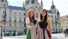 Die „Krone“-Redakteurinnen Michaela Holzinger (links) und Fanny Gasser