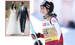 Stephanie Venier und ihr frisch Angetrauter