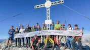 Die 16 Teilnehmer der Bergtour auf den Gjaidstein