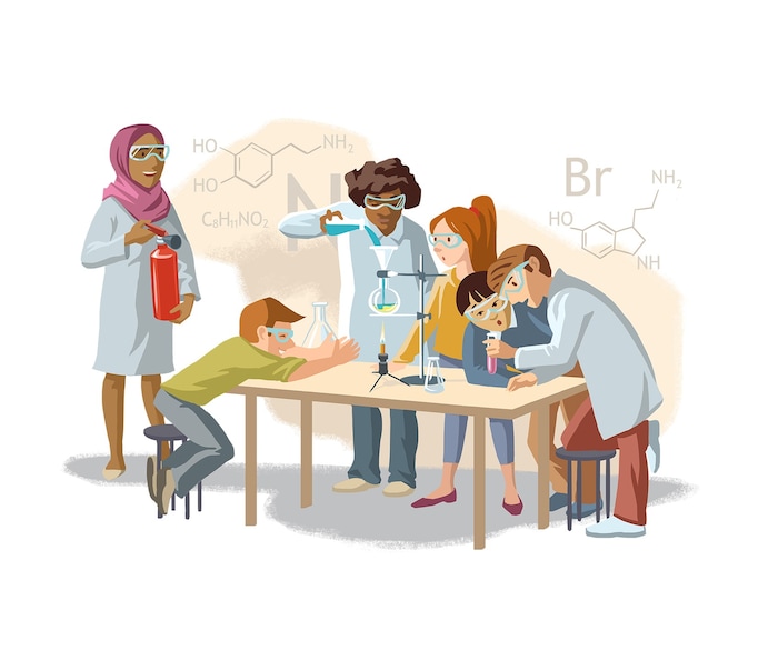 Für das Magazin „Der Pragmaticus“ illustrierte Eder zum Thema Schule.