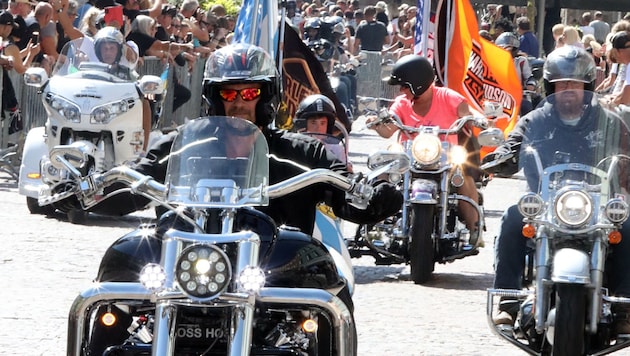 Die legendäre Harley-Parade startet am Samstag um 12 Uhr.