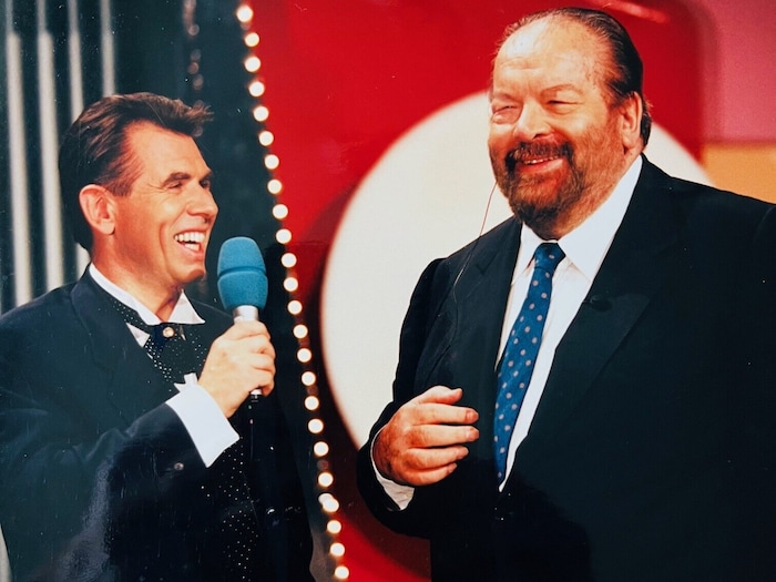 Waldenberger traf Schauspiellegende Bud Spencer in der „Bitte Lächeln“-Show.