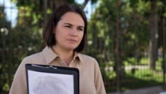 Die belarussische Oppositionsführerin Swetlana Tichanowskaja ist erstmals in die Ukraine gereist ...