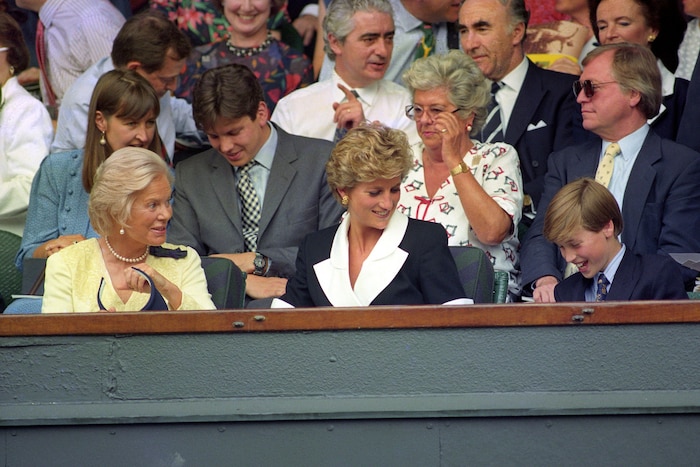 Die Herzogin, Prinzessin Diana und Prinz William im Jahr 1994 beim Tennisturnier in Wimbledon