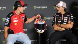 WM-Leader Marc Marquez (l.) und Titelträger Jorge Martin (r.) sind Spanier