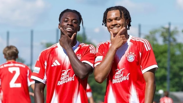 Gibson Adu (li.) zeigte bei Bayern Münchens Amateuren in der Vorbereitung auf.