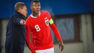 Auch Teamchef Ralf Rangnick und Kapitän David Alaba hören Samstag Abend in Linz auf ...