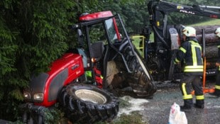 Die Zugmaschine war ins Schlittern gekommen