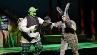 Lustiges Duo: Christian Fröhlich (Shrek) und David Rodriguez-Yanez (Esel)