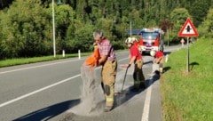 Die Floriani bei den Aufräumarbeiten