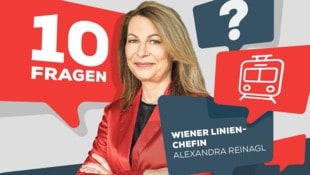 Die „Krone“ stellte der Wiener Linien-Chefin Alexandra Reinagl 10 Fragen, unter anderem zu den ...