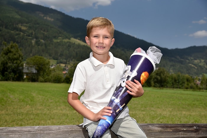 Erster Schultag auch für ihn: Julian Pfeifenberger, St. Michael.