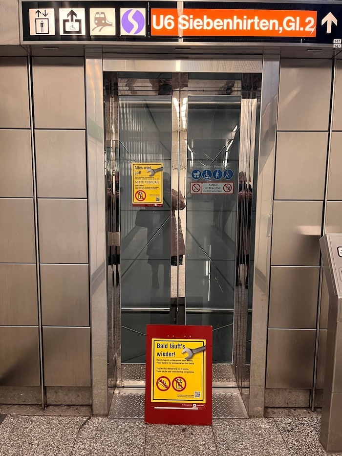Auch kaputte Aufzüge zählen zu den Ereignissen, die den Öffifahrern am meisten auf die Nerven ...