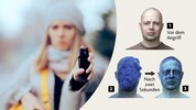 Ein „Schlumpf-Spray“ für den Notfall, der den Angreifer blau einfärbt.