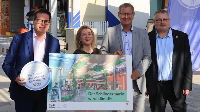 Klimastadtrat Jürgen Czernohorszky, Vizebürgermeisterin Bettina Emmerling, der Floridsdorfer ...
