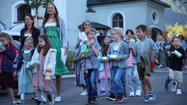 Sie starten in der neu zusammengeführten Volksschule: Taferlklassler in Annaberg-Lungötz. Zum ...