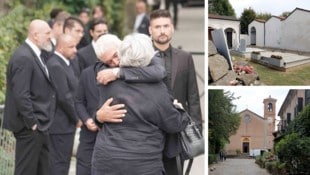 Berührender Abschied von Giorgio Armani in kleinen Dorf  Rivalta, wo er nun bei seinen Ahnen ...