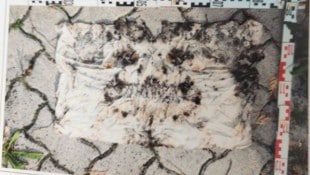 Dieses Tuch wurde bei Grabungen entdeckt – und es soll einst den Leichnam von Maria O. umhüllt ...