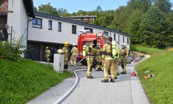 Der Löschzug Bad Dürrnberg war schnell zur Stelle.