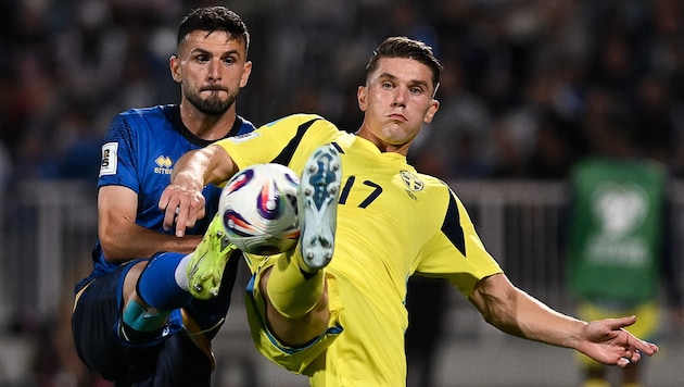 Arsenal-Stürmer Viktor Gyökeres (rechts) blieb gegen den Kosovo blass.