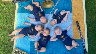 Die fünf Babys mit Musiker-Gen: Andreas, Johannes, Magdalena, Matthias, Annalena