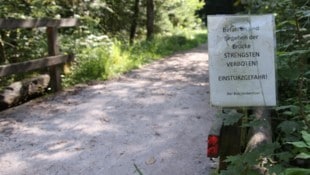Schon seit Mai 2023 ist die Glasenbachklamm gesperrt.