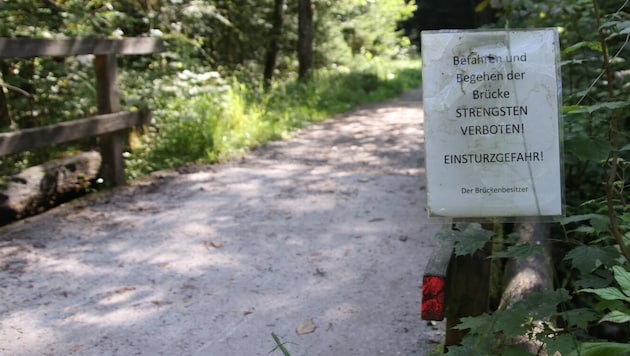 Schon seit Mai 2023 ist die Glasenbachklamm gesperrt.