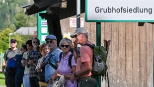 Enormer Andrang über den Sommer: Haltestelle im Saalachtal.