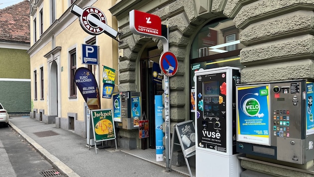 Diese Trafik in der Grazer Münzgrabenstraße wurde am Dienstag überfallen.