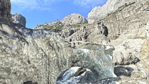 So sah die Eiskapelle vor dem Einsturz aus.