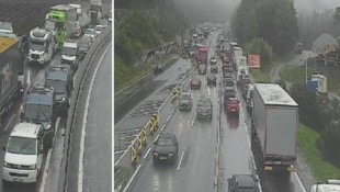 Eine Stunde nach dem Unfall gab es bereits einen zehn Kilometer langen Rückstau.