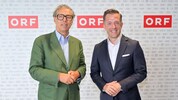 Heinz Lederer (l.) und Gregor Schütze teilten ihre Gedanken zur Zukunft des ORF am Küniglberg.