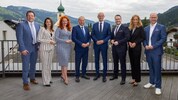 Bemühen um Harmonie bei der Herbstklausur – die Landesräte René Zumtobel, Astrid Mair und ...