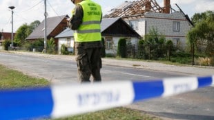 Nach dem Abschuss der russischen Drohnen suchten die Behörden mithilfe der Zivilbevölkerung nach ...