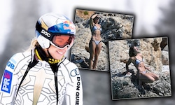 Ester Ledecka genoss die letzten Sonnenstrahlen, bevor es zurück auf die Skier geht.