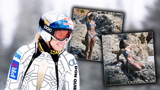 Ester Ledecka genoss die letzten Sonnenstrahlen, bevor es zurück auf die Skier geht.