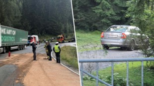 Während der Sperre der Fernpassstraße wegen eines Unfalls wichen viele Verkehrsteilnehmer über ...