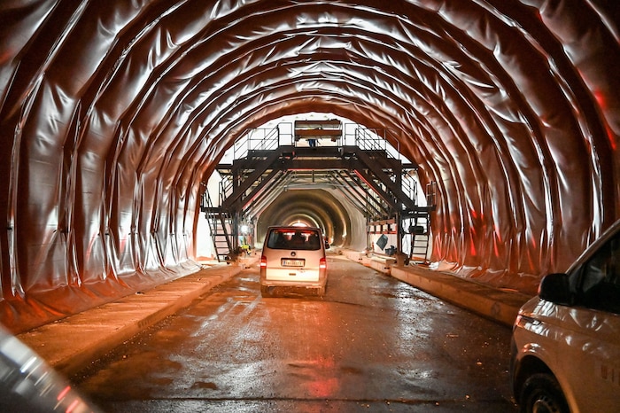 So sieht es derzeit in den 995 Meter langen Röhren aus.