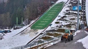 Die Lawine zerstörte im Dezember 2023 das Schanzengelände in Bischofshofen