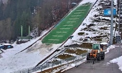 Die Lawine zerstörte im Dezember 2023 das Schanzengelände in Bischofshofen