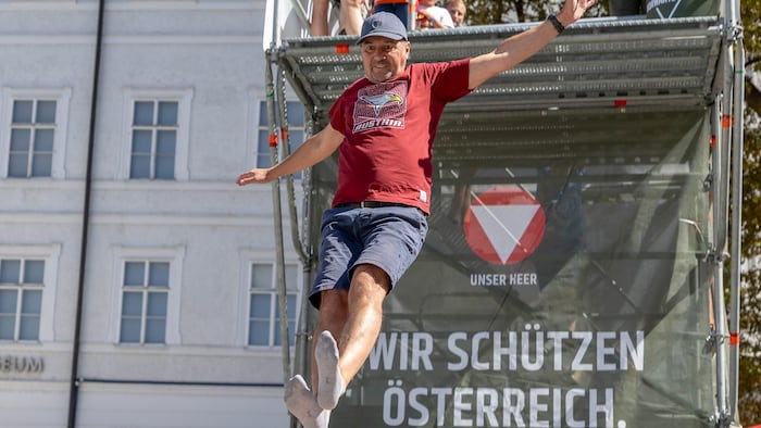 Martin Zauner (FPÖ) macht’s persönlich: Beim „Tag des Sports“ probierte sich der Landesrat an ...