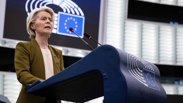 Ursula von der Leyen traf am 12. September auf Europas führende Autobauer, die wegen der ...