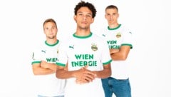 Rapid präsentiert sein drittes Trikot, das ausschließlich in den Farben Grün und Weiß gestaltet ...