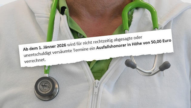 Der Arzt kündigte nun an, von säumigen Patienten Entschädigung zu verlangen