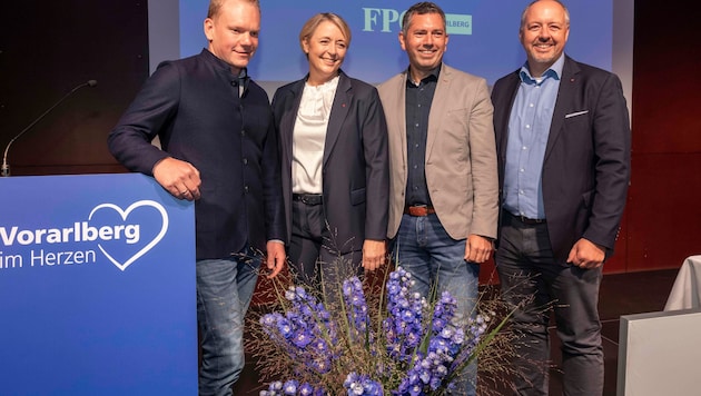 Christof Bitschi mit seinen Stellvertretern Andrea Kerbleder, Markus Klien und Joachim Fritz.