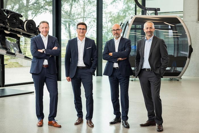 Die Mitglieder des Executive Bords von Doppelmayr.
