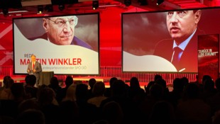 Der neue Vorsitzende der SPÖ Oberösterreich, Martin Winkler, bei seiner Rede am Samstag in Linz: ...