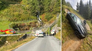 Der Absturz des deutschen Fahrzeuges wurde glücklicherweise von dem Radtrail gebremst. Eine ...