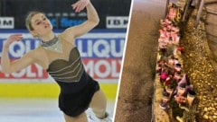 Kerzen und Blumen an der Unfallstelle erinnern an die verstorbene Julia Gaiser (23).