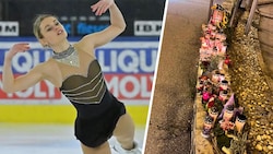 Kerzen und Blumen an der Unfallstelle erinnern an die verstorbene Julia Gaiser (23).